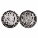 $1.00 Face Value Barber Halves Avg Circ