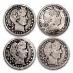 $1.00 Face Value Barber Quarters Avg Circ