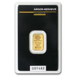 1/10 oz Gold Bar - Argor-Heraeus (In Assay)