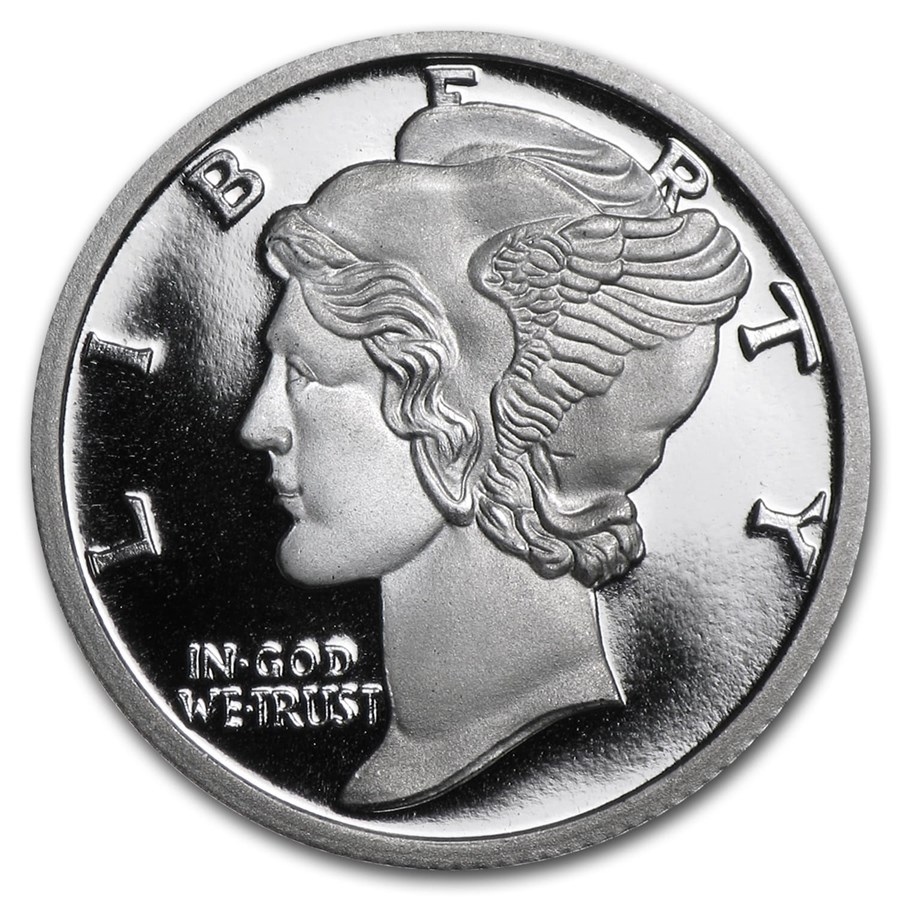 1/10 oz Silver Round - APMEX (Mercury Dime)