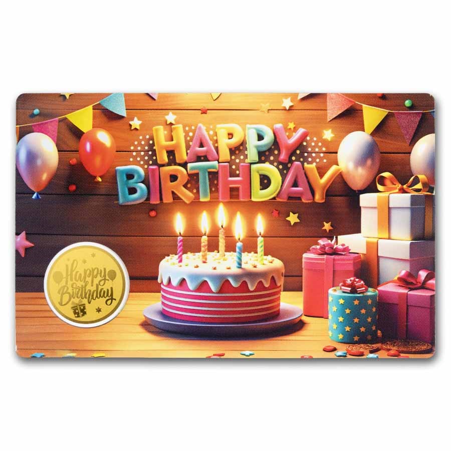 1/1000 oz Gold Round - Happy Birthday Cake (In Assay)