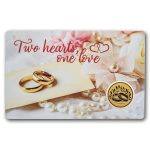 1/1000 oz Gold Round - Two Hearts Wedding (In Assay)