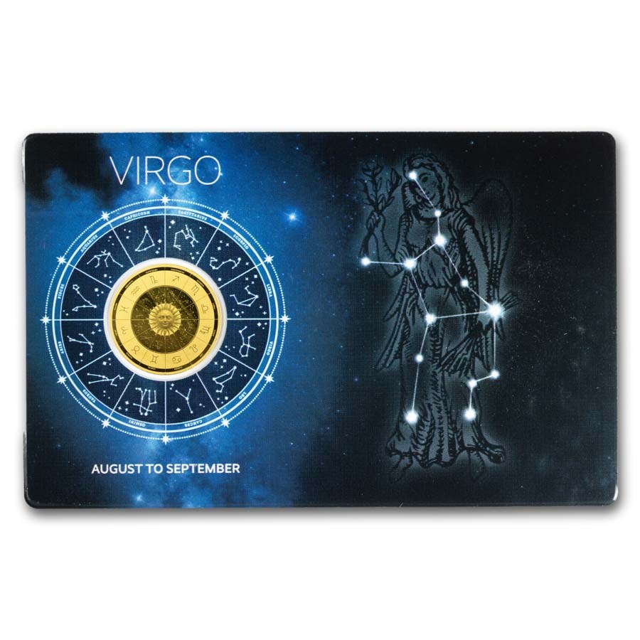 1/1000 oz Gold Round - Zodiacs - Virgo (In Assay)