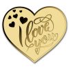 1/1000 oz Gold Shaped Heart - I love You (w/Box & COA)