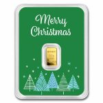 1/2 gram Gold Bar - APMEX (w/Green Merry Christmas Card, In TEP)