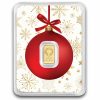 1/2 gram Gold Bar - Christmas Wreath (Red Ornament Card, In TEP)