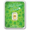 1/2 gram Gold Bar - Half Gram of Luck (Green Lucky Clover Card)