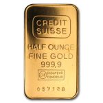 1/2 oz Gold Bar - Credit Suisse