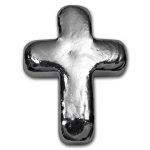 1/2 oz Hand Poured Silver Cross