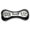 1/2 oz Hand Poured Silver Dog Bone