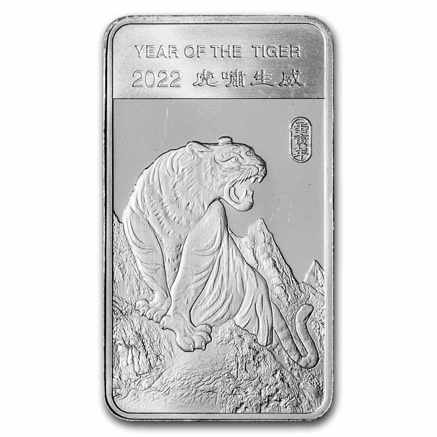 1/2 oz Silver Bar - APMEX (2022 Year of the Tiger)