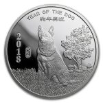 1/2 oz Silver Round - APMEX (2018 Year of the Dog)