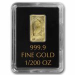 1/200 oz Gold Bar - Germania Mint (In Capsule)