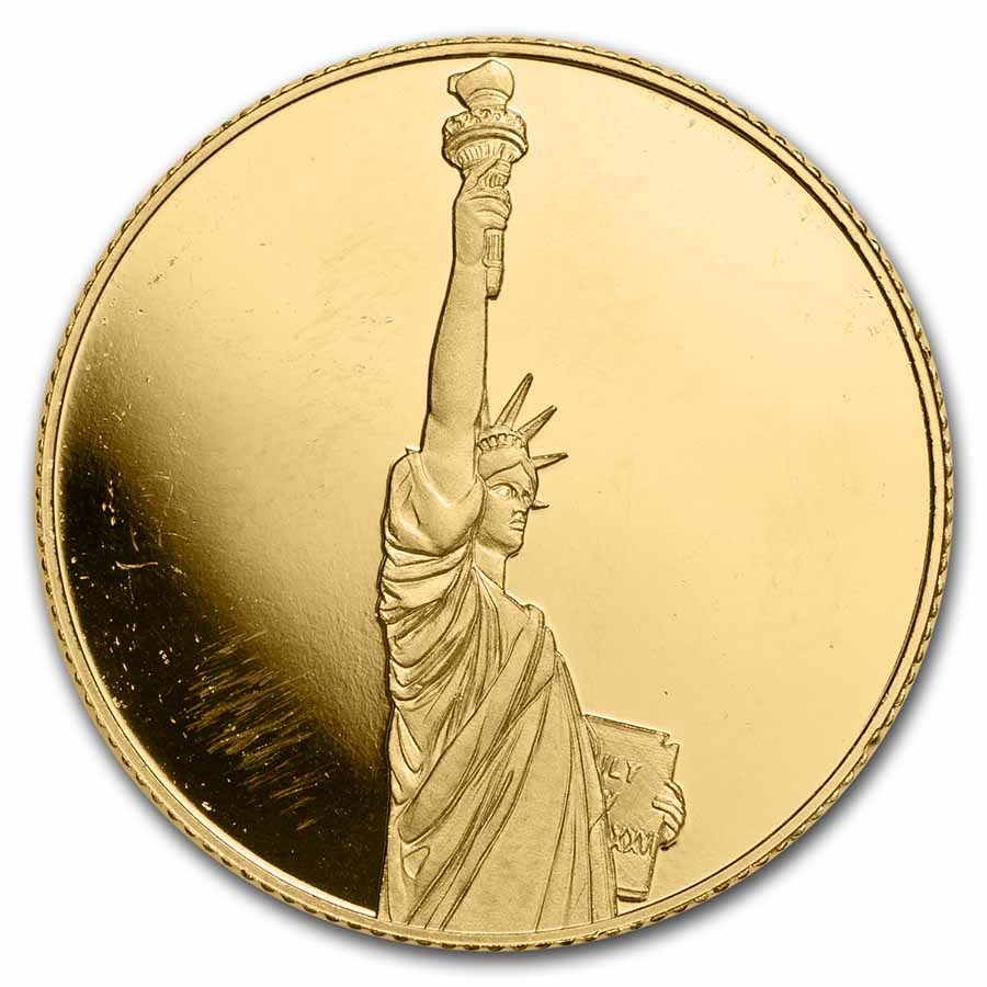 1/4 oz $25 Solomon Islands Proof Gold Lady Liberty (No Capsule)