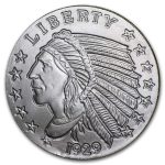1/4 oz Silver Round - Incuse Indian