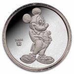 1/4 oz Silver Round - Mickey Mouse 60 Yrs International Icon