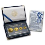 1.85 oz Gold Round 4-Piece Set - 1990 Great Seal of California