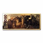 1 gram Gold Aurum Note - One Thousand Mg (2022 Bison, 24K)