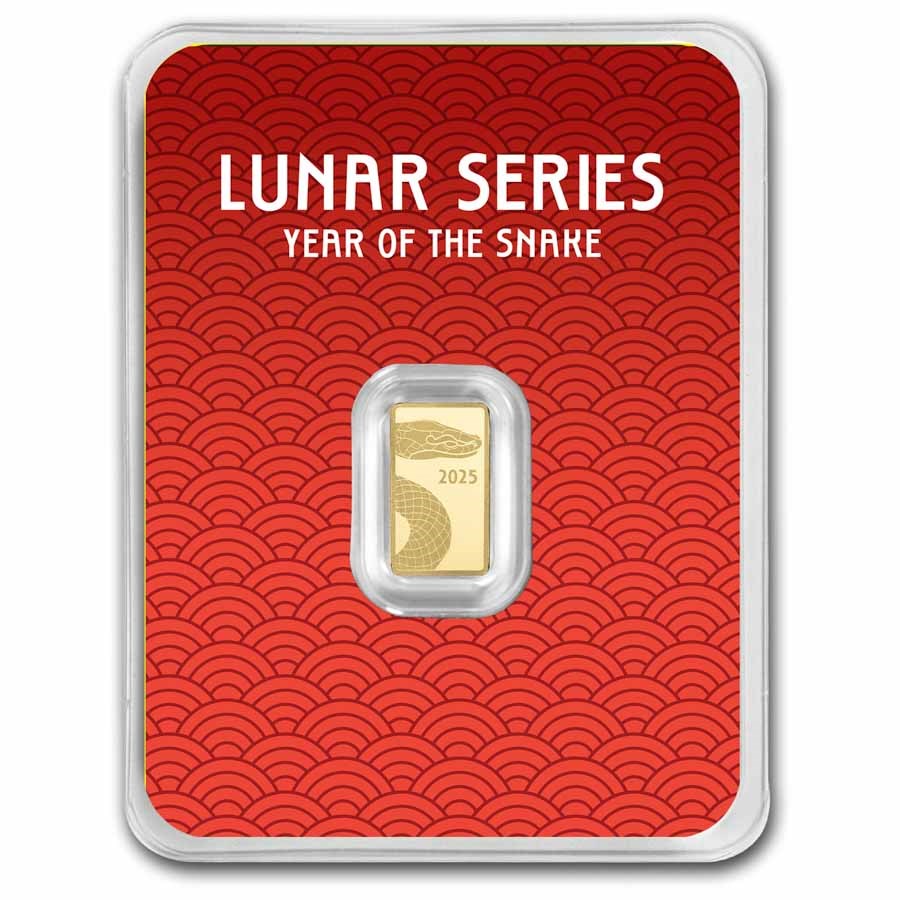 1 gram Gold Bar - 2025 APMEX Year of the Snake (TEP, Series 2)