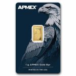1 gram Gold Bar - APMEX Eagle (In Assay)
