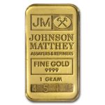 1 gram Gold Bar - Johnson Matthey