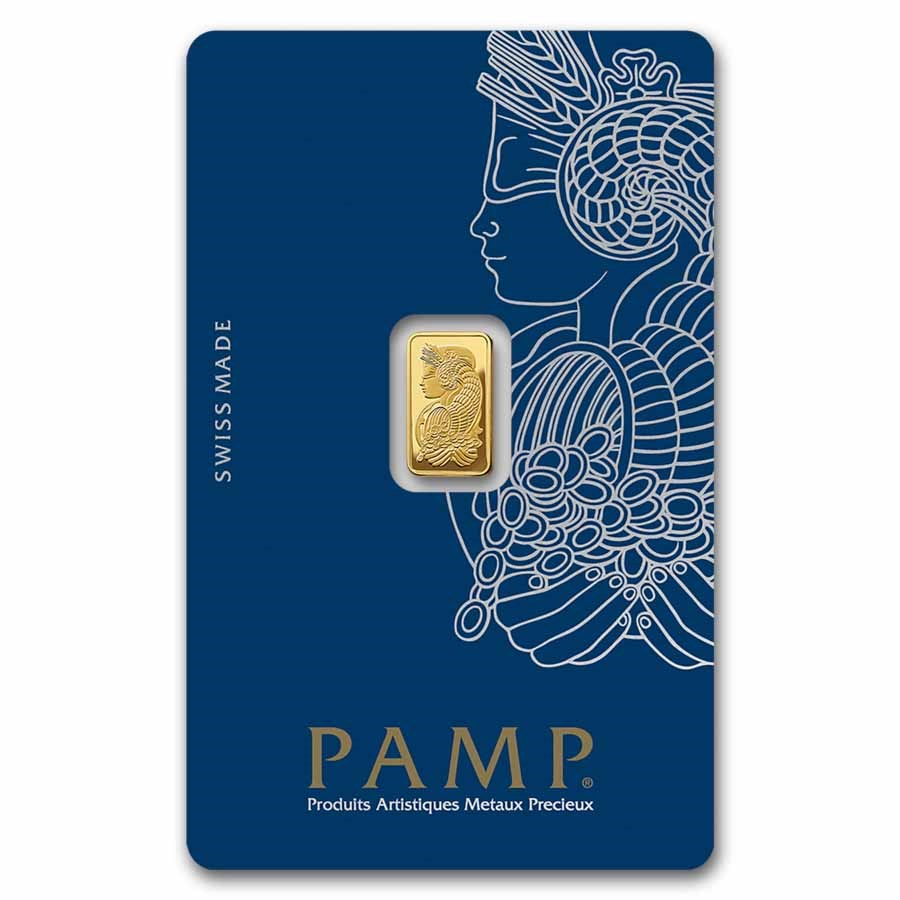 1 gram Gold Bar - PAMP Lady Fortuna VERISCAN™ (In Assay)