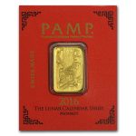1 gram Gold Bar - PAMP Suisse Lunar Monkey Multigram (In Assay)