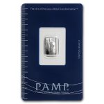 1 gram Platinum Bar - PAMP Suisse Statue of Liberty (In Assay)