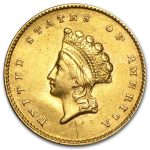 $1 Indian Head Gold Dollar Type 2 (Cleaned)