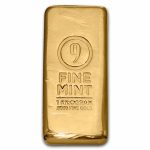 1 Kilo Cast-Poured Gold Bar - 9Fine Mint