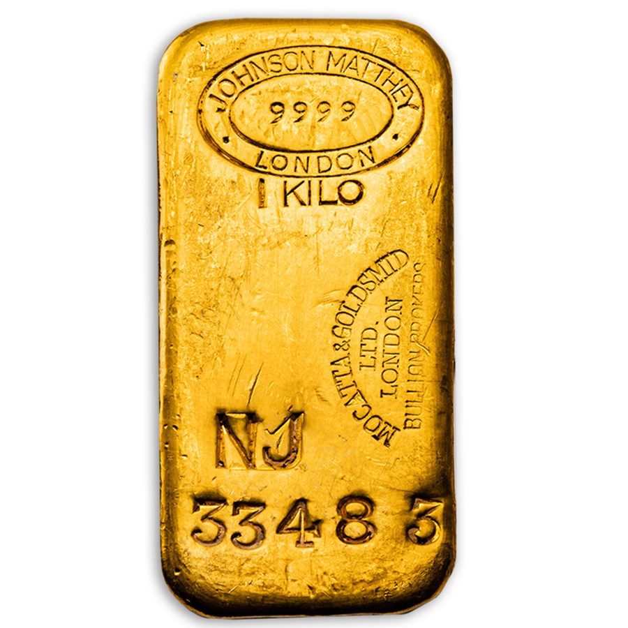 1 kilo Gold Bar - Johnson Matthey & Mocatta Goldsmid Vintage