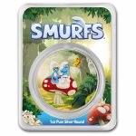 1 oz Colorized Silver Round - Smurfs Movie 2025