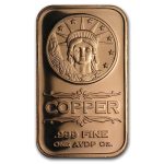 1 oz Copper Bar - Liberty Head