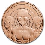 1 oz Copper Round - Aliens "I Believe" UFO