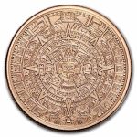 1 oz Copper Round - Aztec Calendar and Pyramid