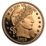 1 oz Copper Round - Barber Half Dollar