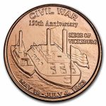 1 oz Copper Round - Civil War: Siege of Vicksburg 150th Anniv.