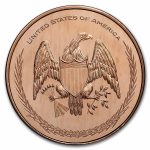 1 oz Copper Round - Patriotic American Flag and Vintage Eagle