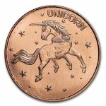 1 oz Copper Round - Unicorn