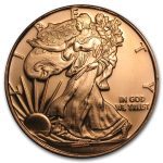 1 oz Copper Round - Walking Liberty