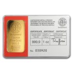 1 oz Gold Bar - Argor-Heraeus (Vintage, In Assay)
