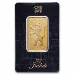 1 oz Gold Bar - Holy Land Mint Lion of Judah (In Assay)