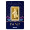 1 oz Gold Bar - PAMP Suisse Lady of Liberty (In Assay)