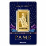 1 oz Gold Bar - PAMP Suisse Lady of Liberty (In Assay)