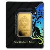 1 oz Gold Bar - Scottsdale Mint Certi-Lock® (Lion, Black Assay)