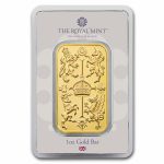 1 oz Gold Bar - The Royal Mint Celebration Bar
