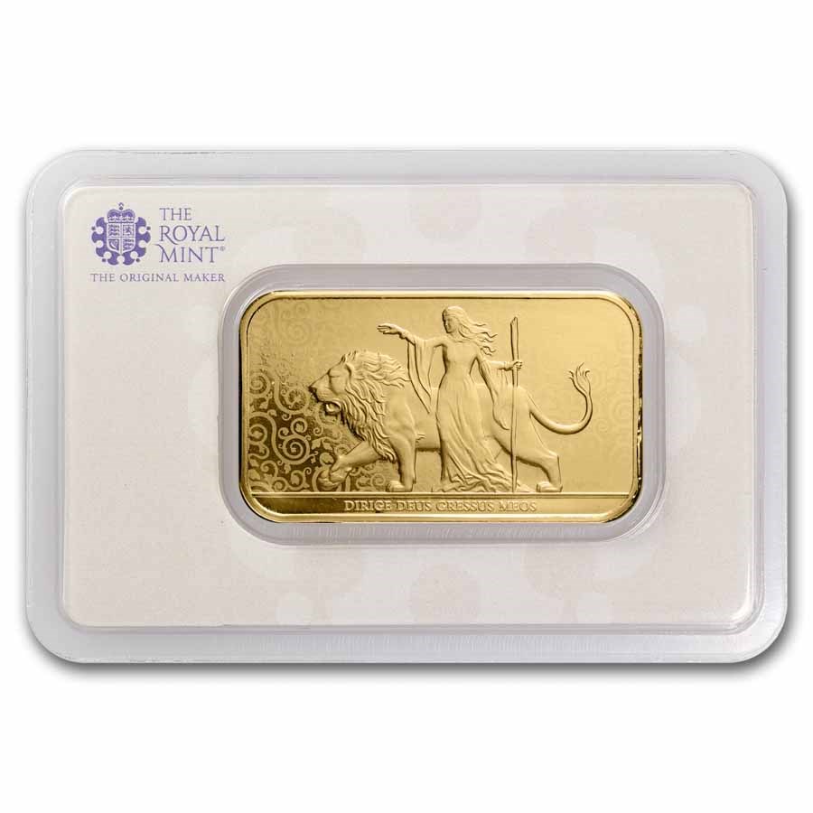 1 oz Gold Bar - The Royal Mint Una and the Lion