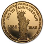 1 oz Gold Round - 100th Anniv Statue of Liberty (.500 Fine)