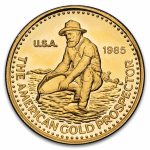 1 oz Gold Round - Engelhard (1985, Prospector, No Stars)