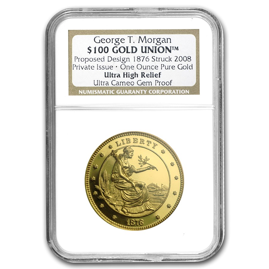 1 oz Gold Round - Ultra High Relief George T. Morgan Proof NGC